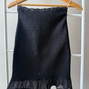 Wilfred Black Textured Pencil Skirt